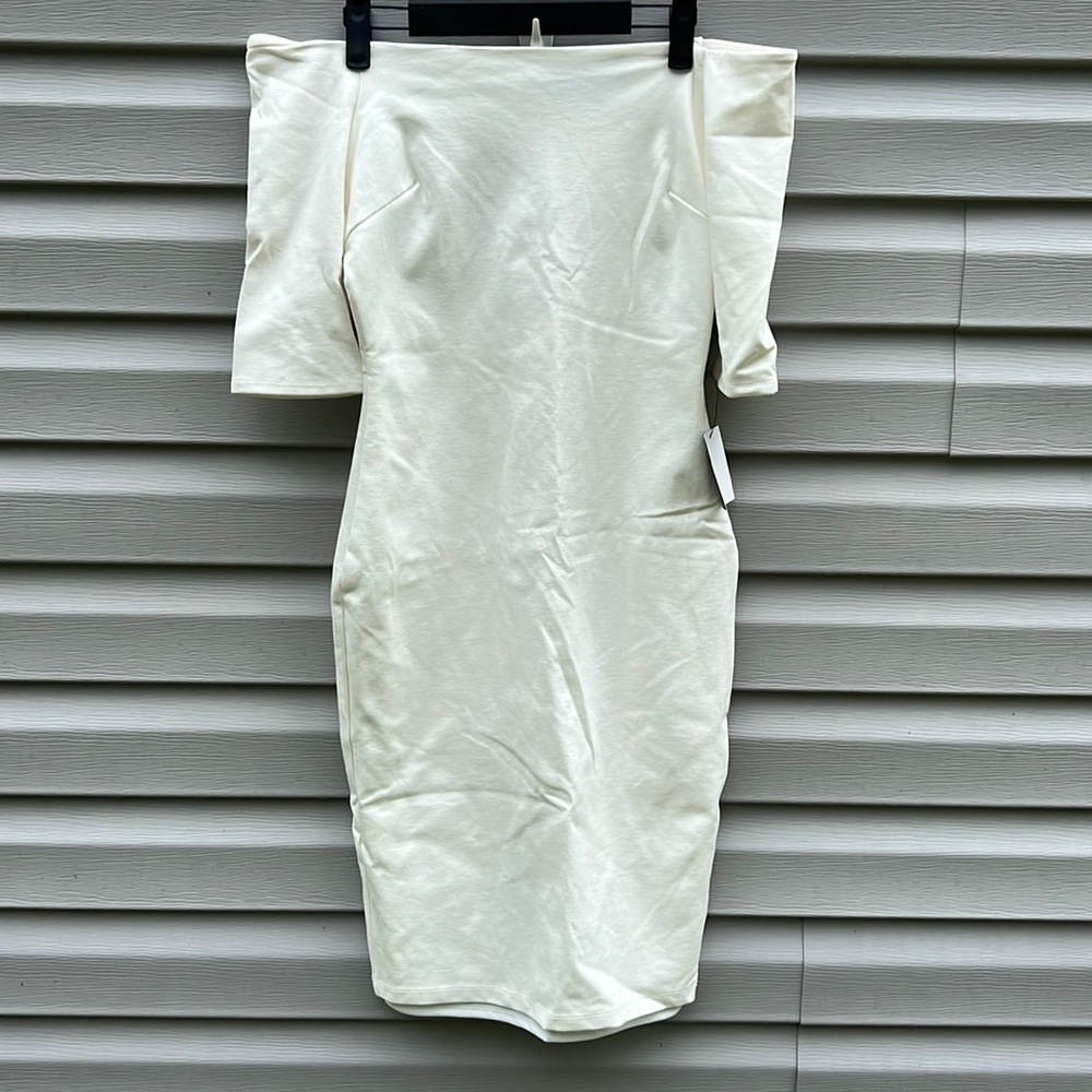 Lulu's Off-Shoulder White Dress - Picture 4 of 8
